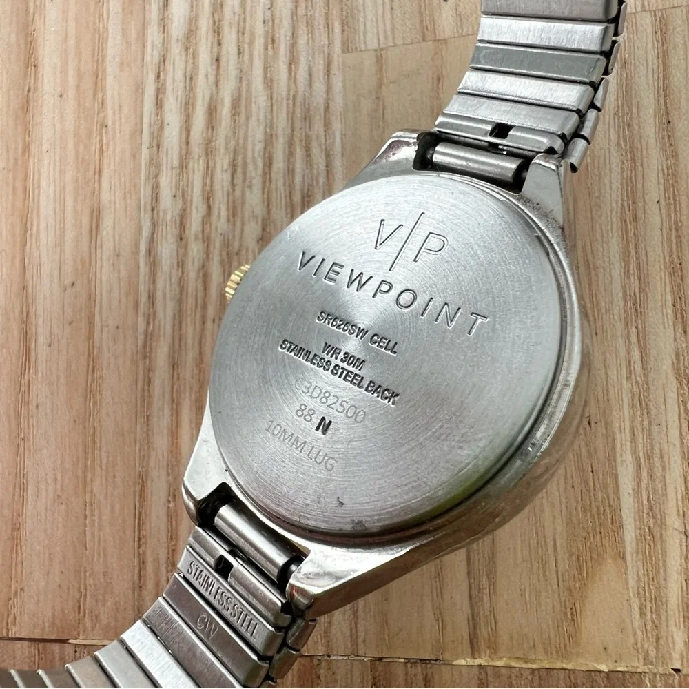 Viewpoint by Timex ladies two toned bracelet  watch NEW BATTERY